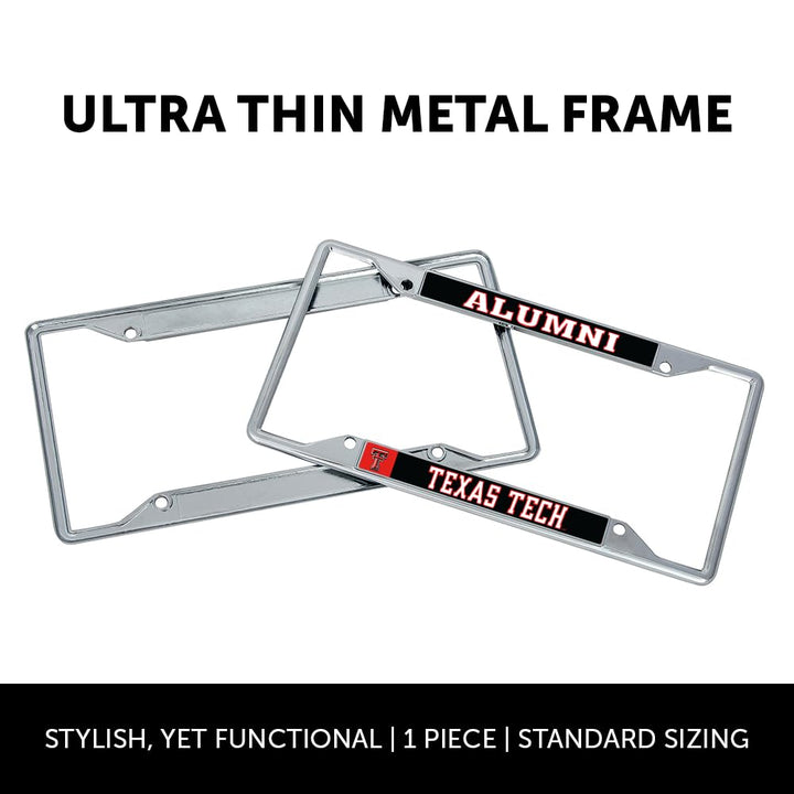 Texas Tech University License Plate Frame TTU Red Raiders Metal Car Tag Holder