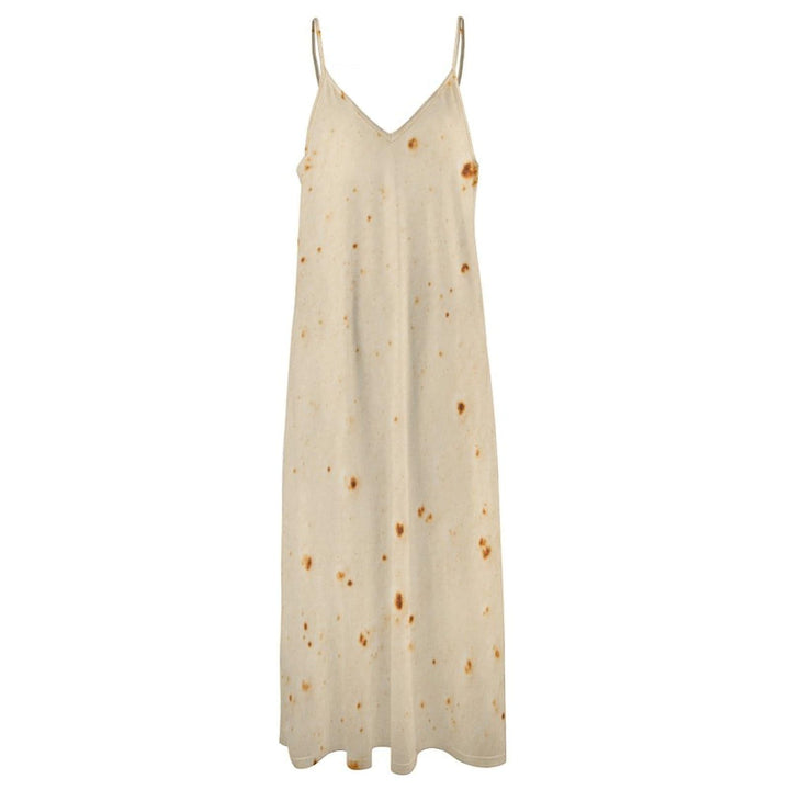 Tortilla Dresses for Women V Neck Strap Dress Sexy Sleeveless Maxi Dress Beach Clothes