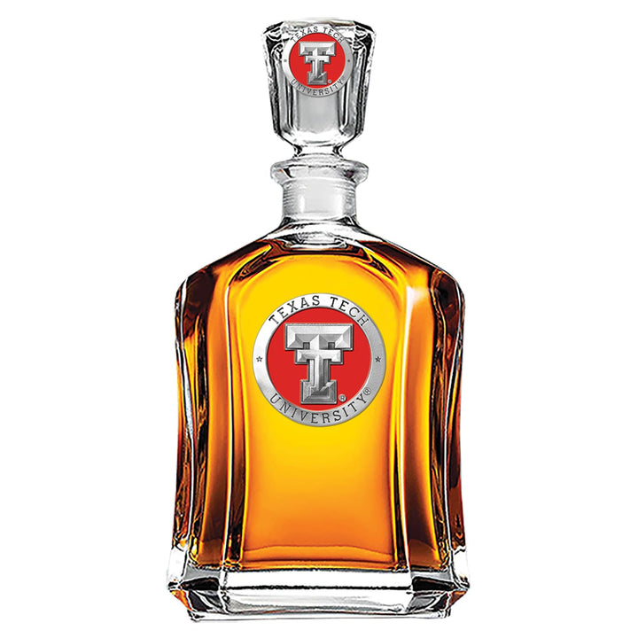 Texas Tech Capitol Decanter | Expertly Crafted Pewter Glass | 24 OZ