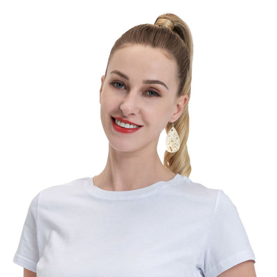 Giant Flour Tortilla Taco Earrings Dangle Earrings Double-Sided Leather Drop Teardrop Earrings Holiday Party Jewelry Gifts For Women