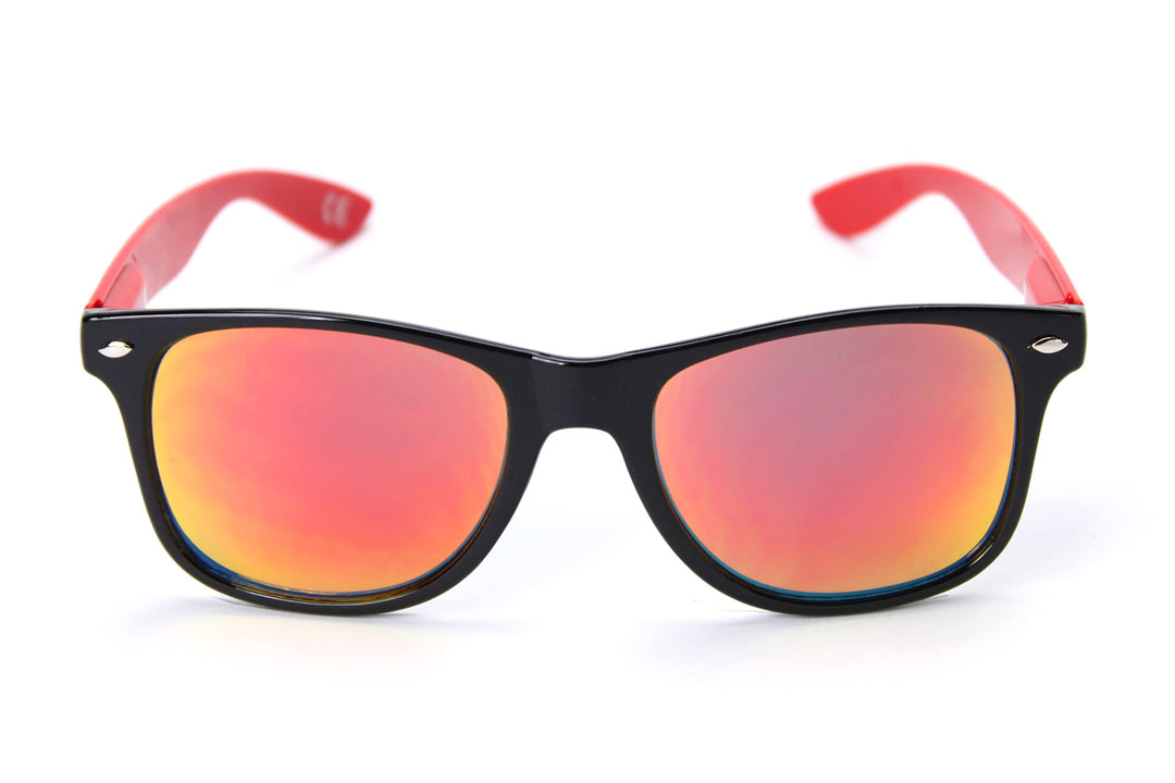 Society43 NCAA Texas Tech Red Raiders TEXTECH-3 Black Front Temple, Red Lenses Sunglasses, One Size, Black