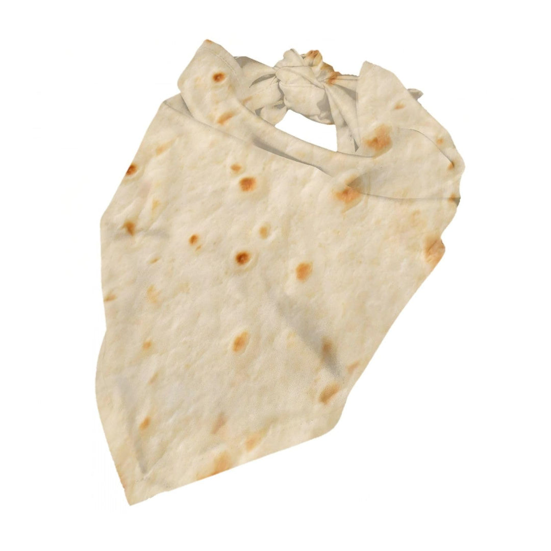 Tortilla Bandana for Dogs, Adjustable Decorative Triangular Pet Scarf for Holidays, Photos &amp; Birthday Parties