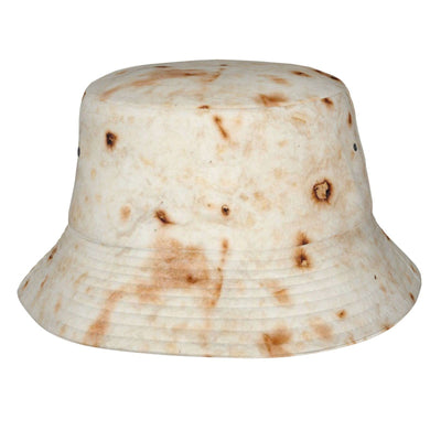 Kouga 3D Funny Realistic Food Burritos Tortilla Unisex Bucket Hat Summer Beach Sun Hat Packable Fisherman Hat