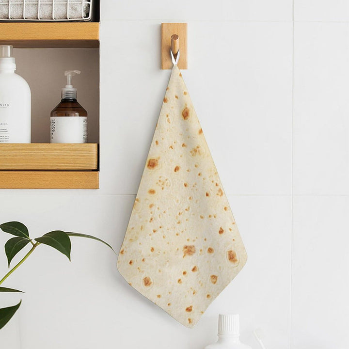 Tortilla Pattern Bathroom Microfiber Hand Towel Quick Dry Small Towel Set Bathroom and Kitchen