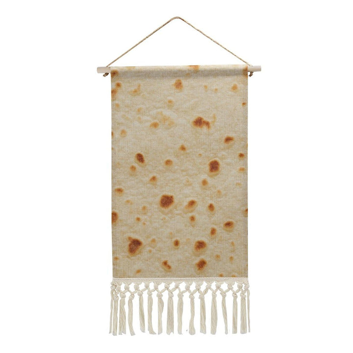 Wooden Hanging Poster,Tortilla Texture Cotton and Linen Wall Art Prints for Home Bedroom Dining Room Office Apartment Dorm Kids Room Decor