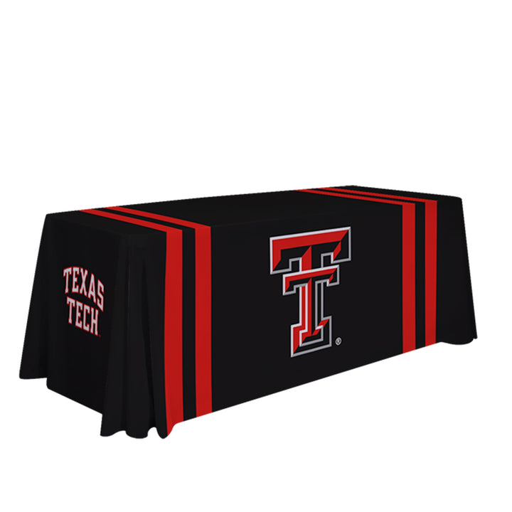 Victory Corps Texas Tech Red Raiders College Sports Printed Table Throw - NCAA Licensed - Polyester - School Tablecloth (Black, Red) (6&
