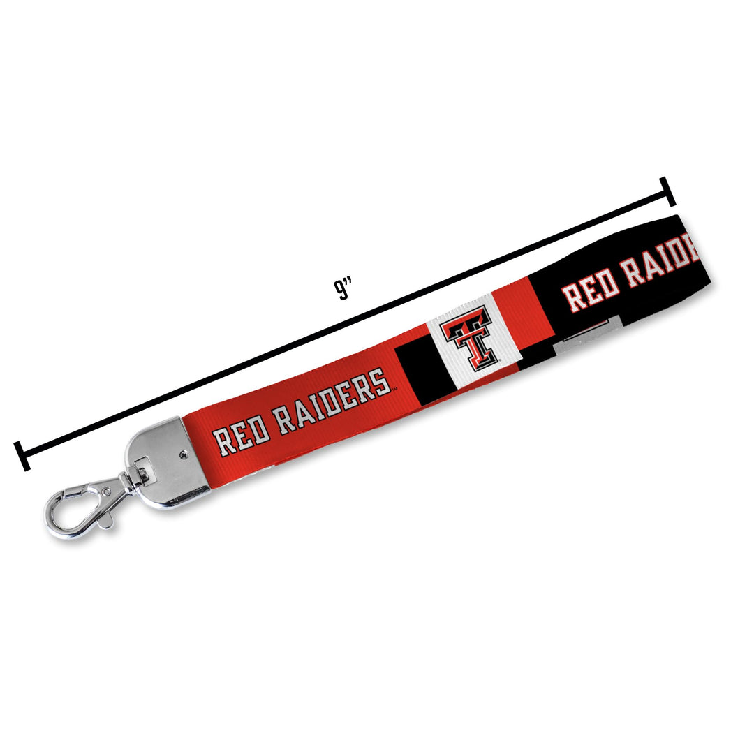 Rico Industries NCAA Texas Tech Red Raiders Wrist Lanyard Key Chain, Cute Wristlet Strap Keychain Holder for Women Men Car Keys ID Badges Card Wallet Phone Camera