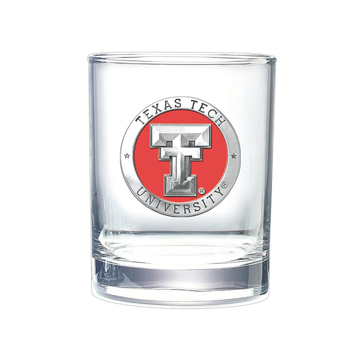 Heritage Pewter Texas Tech Double Old Fashion 14 OZ Pewter Glass