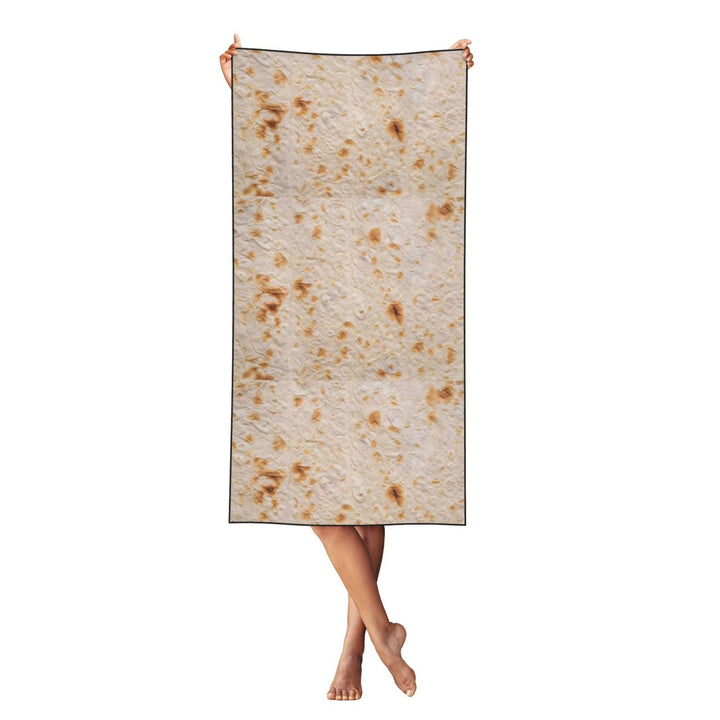 Xiso Ver Tortilla Print Microfiber Bath Towel Luxury Bath Sheet 27.5" x 55" Highly Absorbent Soft Beach Towels for Bath Fitness, Bathroom, Shower, Yoga
