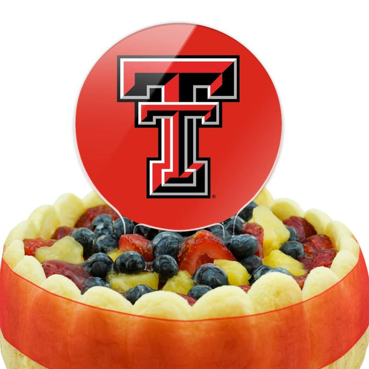 Acrylic Texas Tech University Raiders Logo Cake Topper Party Decoration for Wedding Anniversary Birthday Graduation