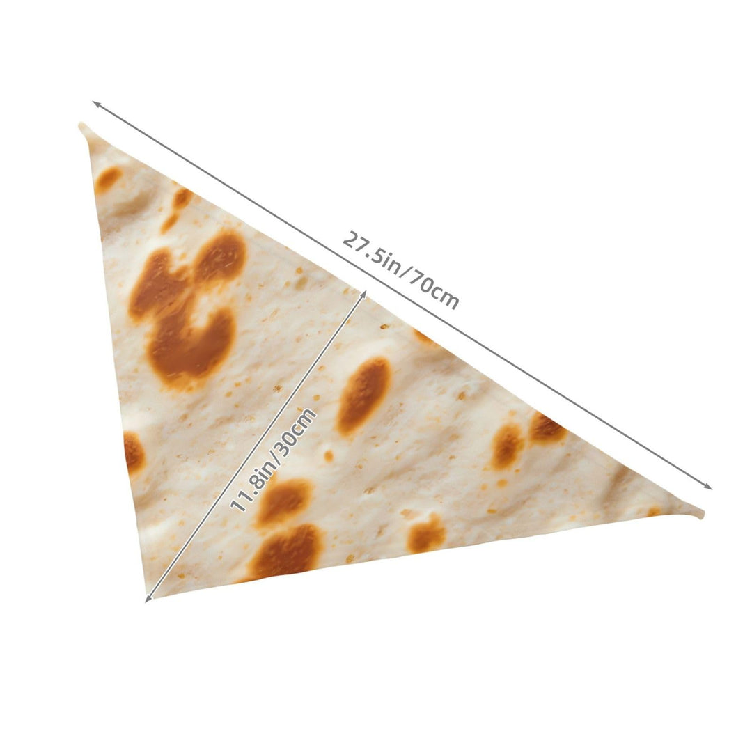 Yezrkuri Tortilla Print Dog Bandana 1 Pack Premium Adjustable Triangle Scarf Washable Dog Bandana Birthday Pet Accessories for Neutral Large Dogs