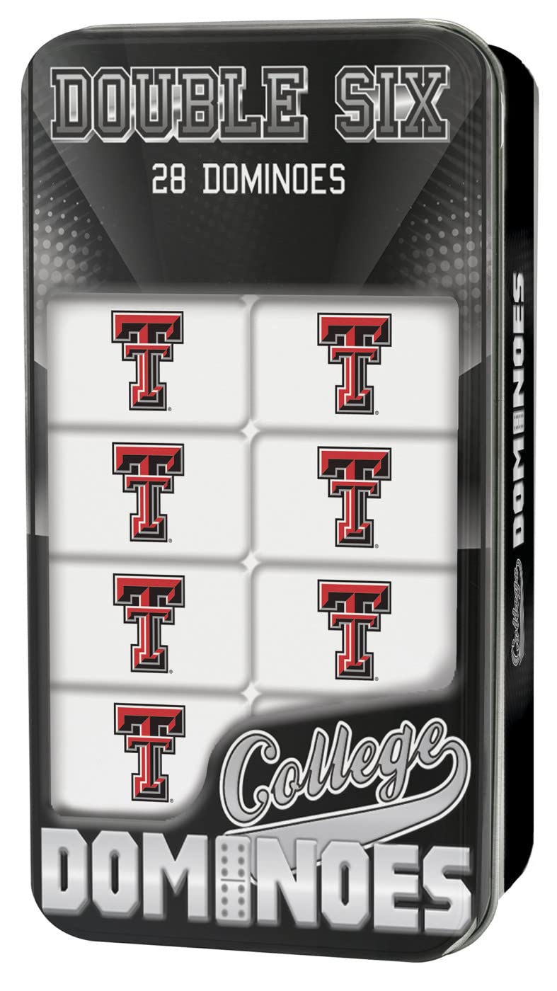 Texas Tech Red Raiders - 28 Piece Team Logo Double Six Domino Set