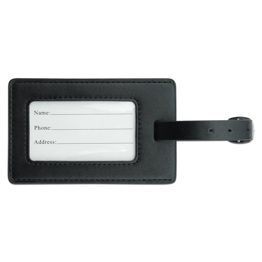 Texas Tech University Raiders Logo Rectangle Leather Luggage Card ID Tag