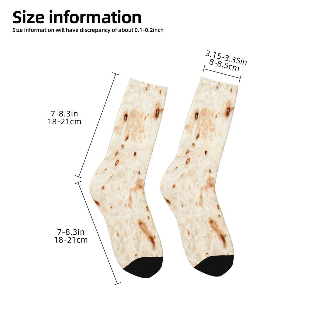 Tortilla Socks For Men Women Soft Breathable Crew Socks Athletic Socks