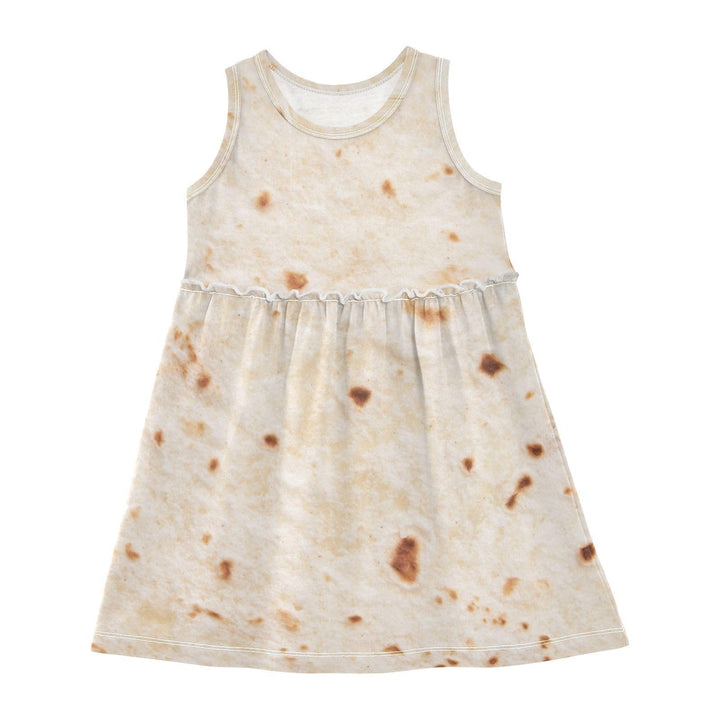 Tortilla Retro Girls Casual Dress Cotton Summer Clothes for Kids