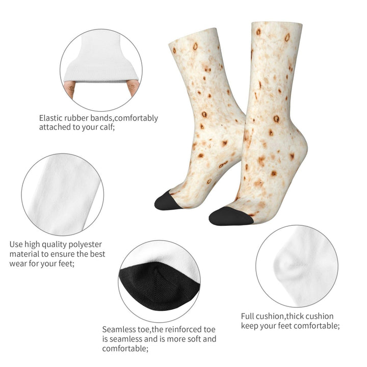 Tortilla Socks For Men Women Soft Breathable Crew Socks Athletic Socks