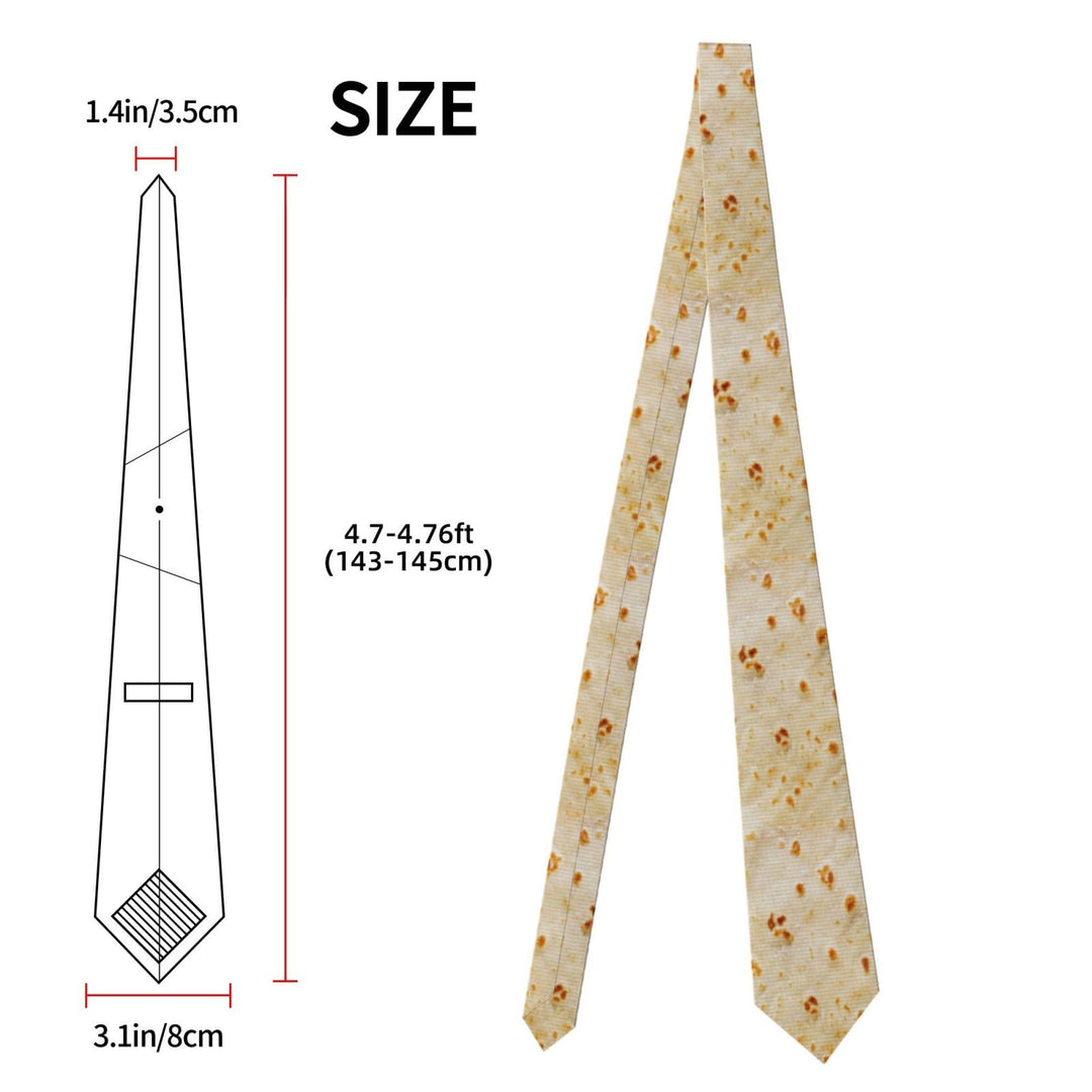 Tortilla Realistic Neck Tie Print Men Necktie For Christmas Weddings Party Valentine&