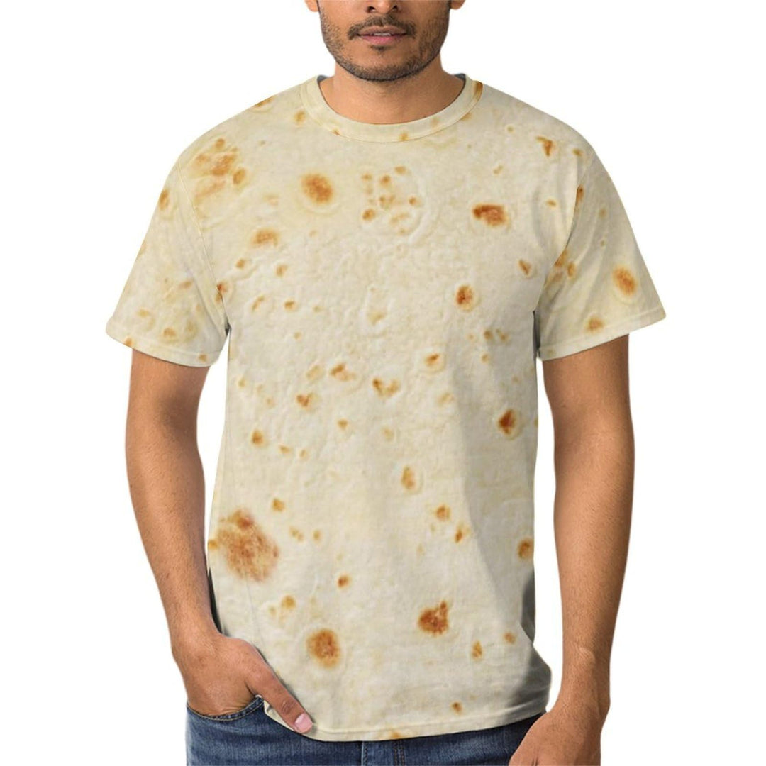 Crewneck Short Sleeve Shirt Tortilla Pattern