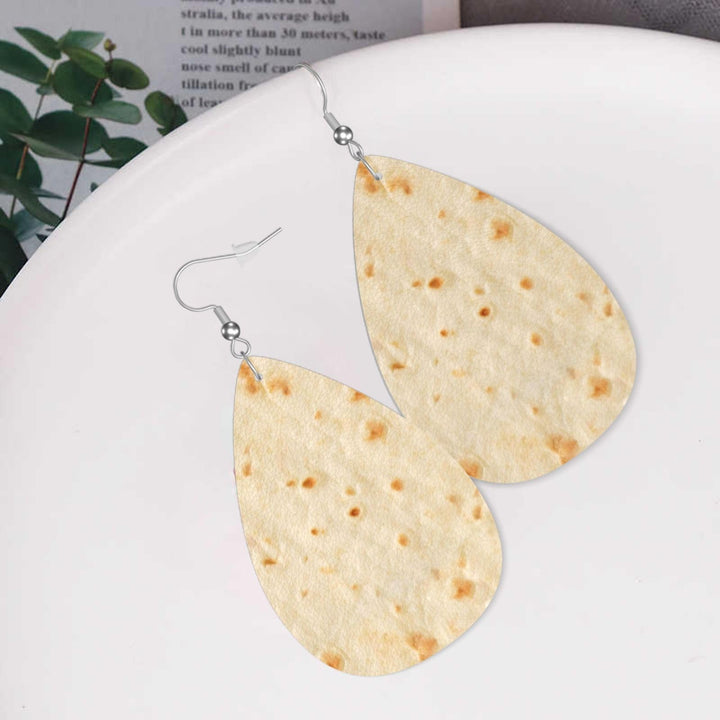 Tortilla Earrings Teardrop Earrings Lightweight Dangle for Women Gifts Dainty Jewelry