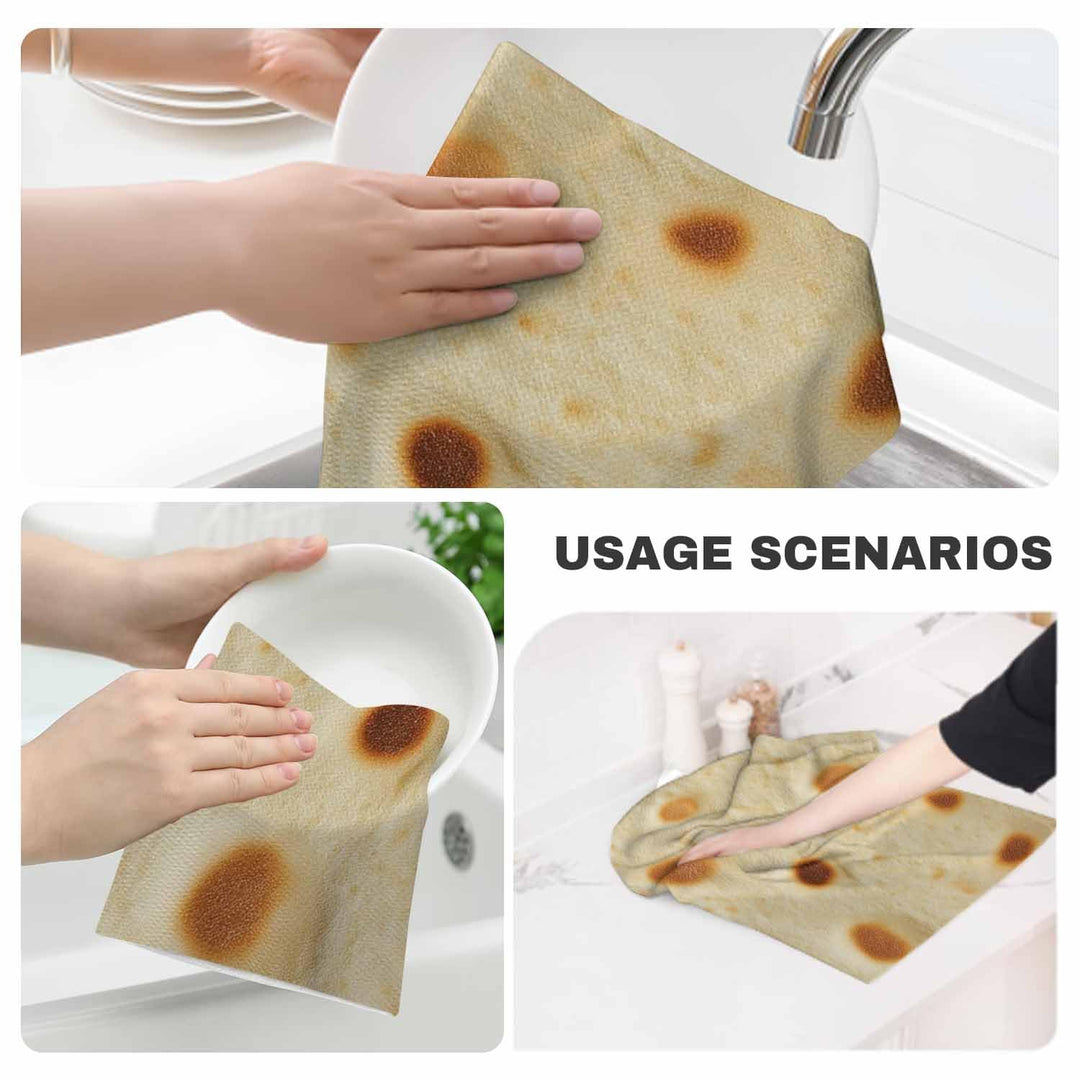 Tech Tortilla Kitchen Towels Fried Pancake Pita Soft and Super Absorbent Dish Towels 2 Pack 16 X 24 Inches