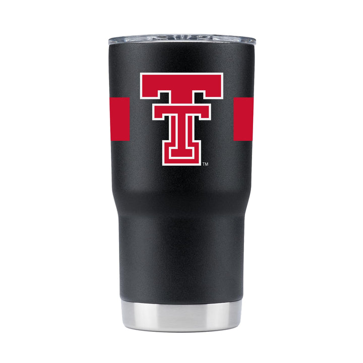 Gametime Sidekicks Texas Tech 20oz Black Tumbler - Officially Licensed, 18/8 Stainless Steel, Double-walled, Vacuum-insulated, UV LED Printed Logos - 360 Wrap