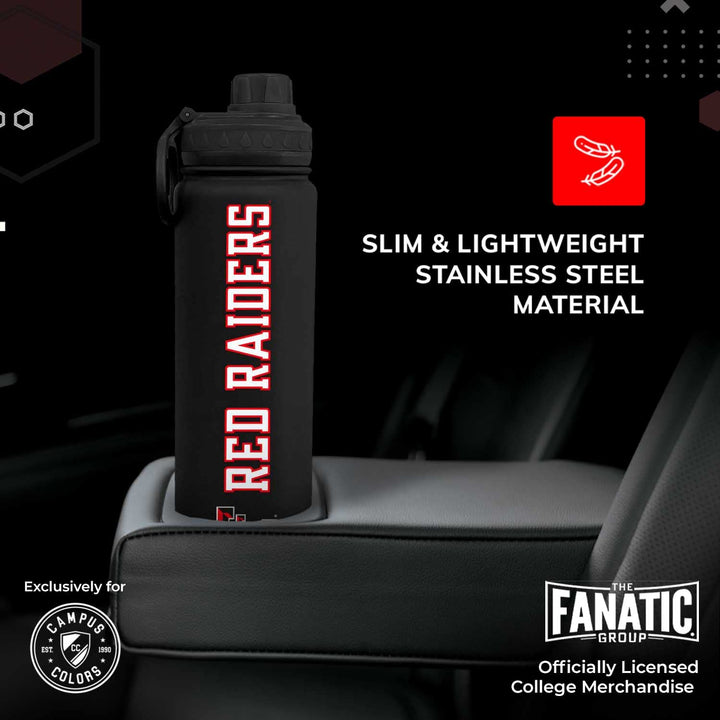 Texas Tech Red Raiders Stainless Steel Water Bottle 24 oz Insulated