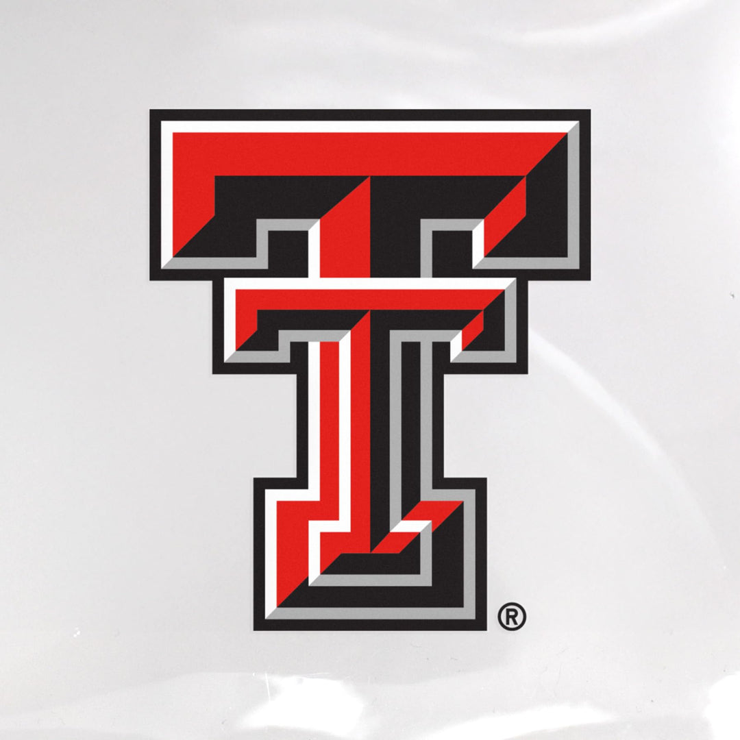 Littlearth NCAA Texas Tech Red Raiders Clear Envelope Purse with Black Fashion Strap, Team Color, 10" x 6.5" x 0.5"