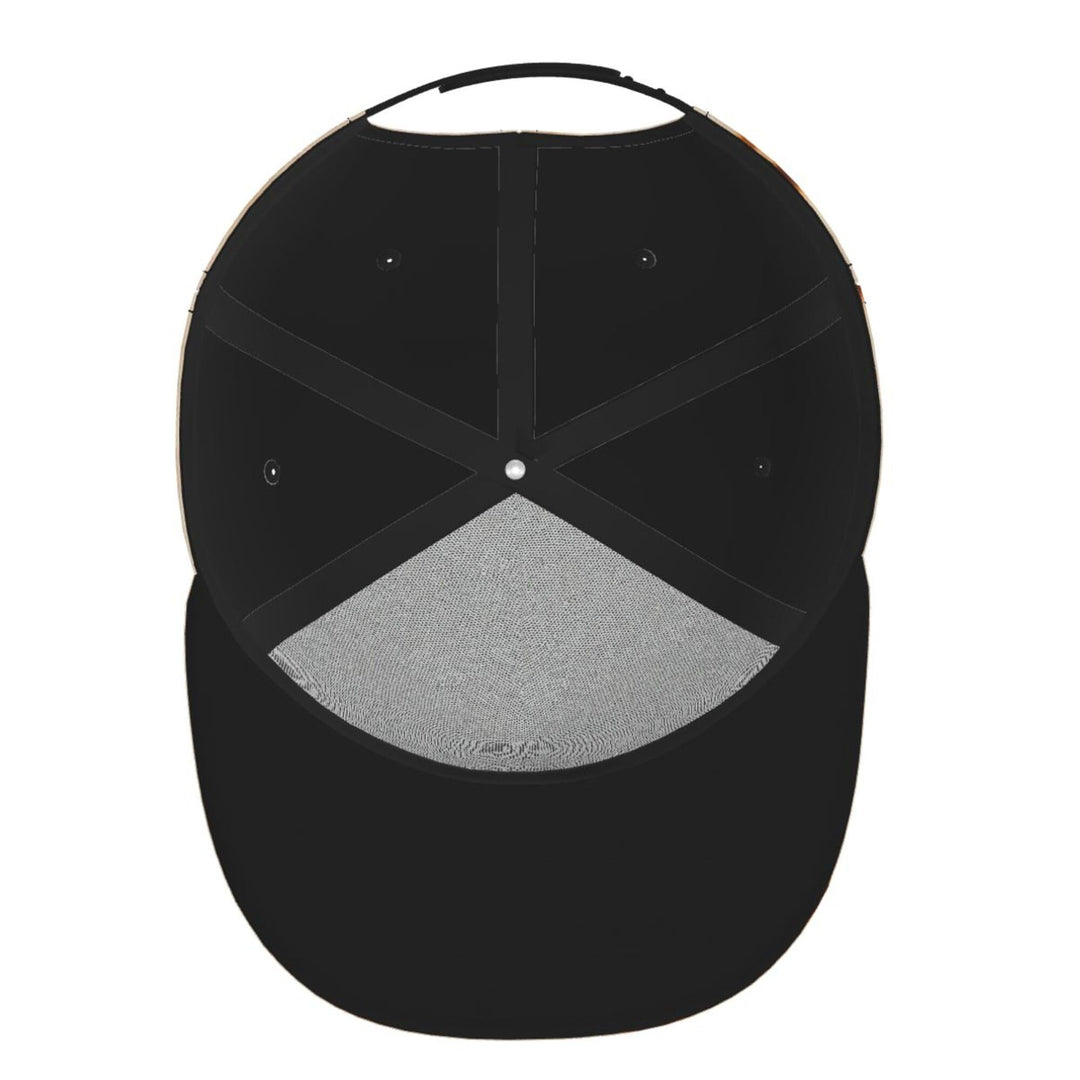 Tortilla Flat Brim Hat Adjustable Bill Classic Snapback Cap for Men Hip Hop Style Black
