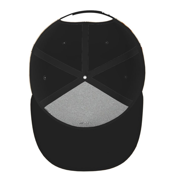 Tortilla Flat Brim Hat Adjustable Bill Classic Snapback Cap for Men Hip Hop Style Black