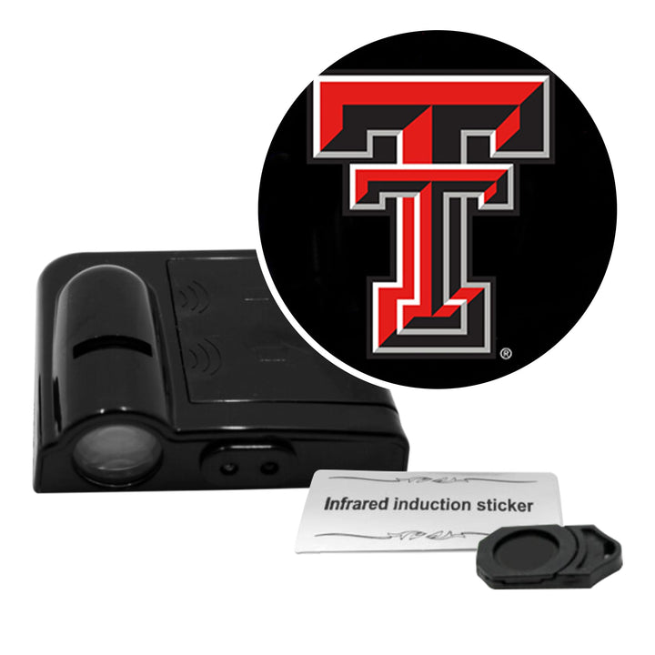 Texas Tech Car Door Lights Logo Display