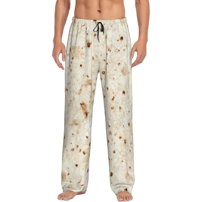 Rltyabi Tortilla Mexico Burrito Tacos Pajama Pants Men'S Separate Bottoms Lounge Pants Pjs Casual Sleep Pants Large