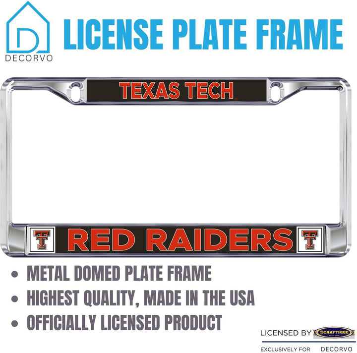 Decorvo Texas Tech License Plate Frame - Car Truck Accessory