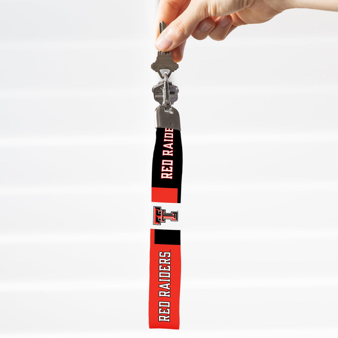Rico Industries NCAA Texas Tech Red Raiders Wrist Lanyard Key Chain, Cute Wristlet Strap Keychain Holder for Women Men Car Keys ID Badges Card Wallet Phone Camera