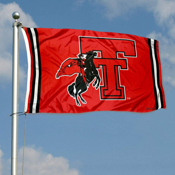 College Flags &amp; Banners Co. Texas Tech Red Raiders Vintage Retro Throwback 3x5 Banner Flag