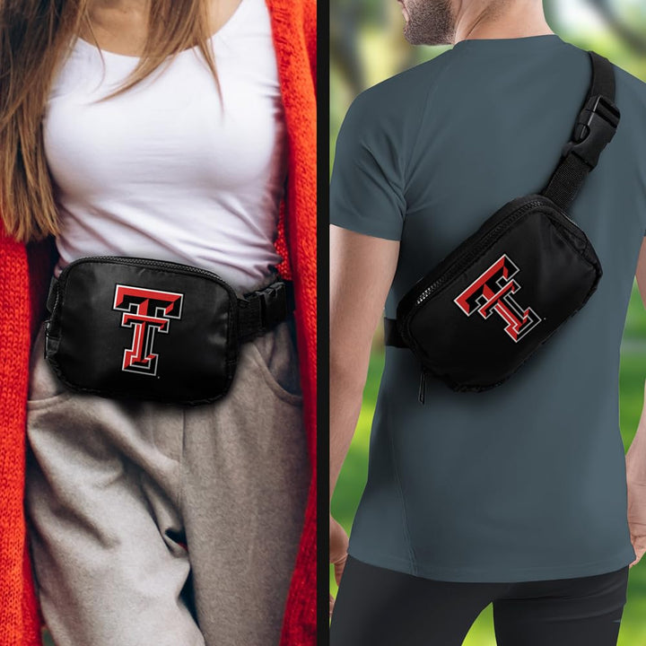 Texas Tech University Red Raiders Primary Logo Belt Bag, Crossbody Fanny Pack for Women and Men, Adjustable