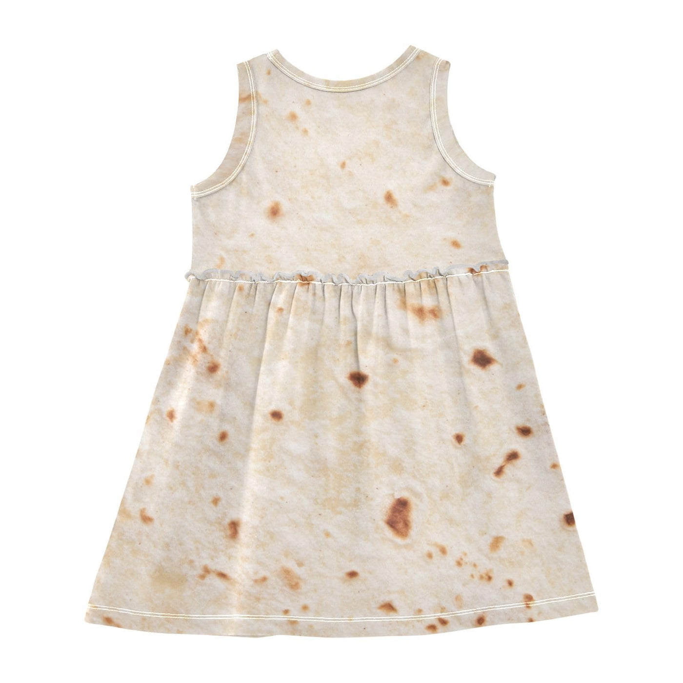 PBJCKAH Mexican Burrito Tortilla Retro Girls Casual Dress Cotton Summer Clothes for Kids 6Y