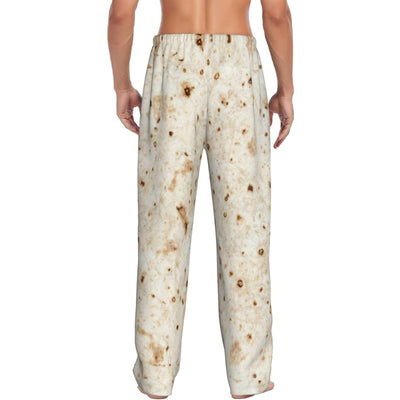 Rltyabi Tortilla Mexico Burrito Tacos Pajama Pants Men'S Separate Bottoms Lounge Pants Pjs Casual Sleep Pants Large