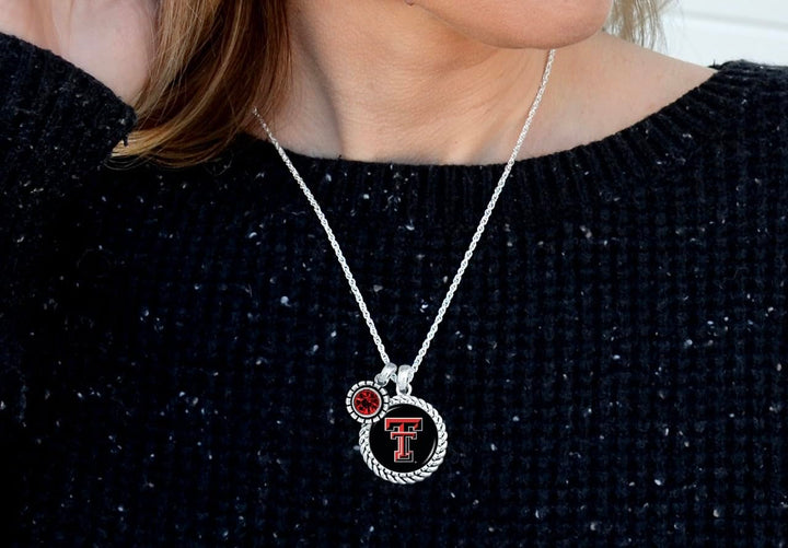 From the Heart Texas Tech Red Raiders Olivia Necklace Silver Chain Jewelry Gift TTU
