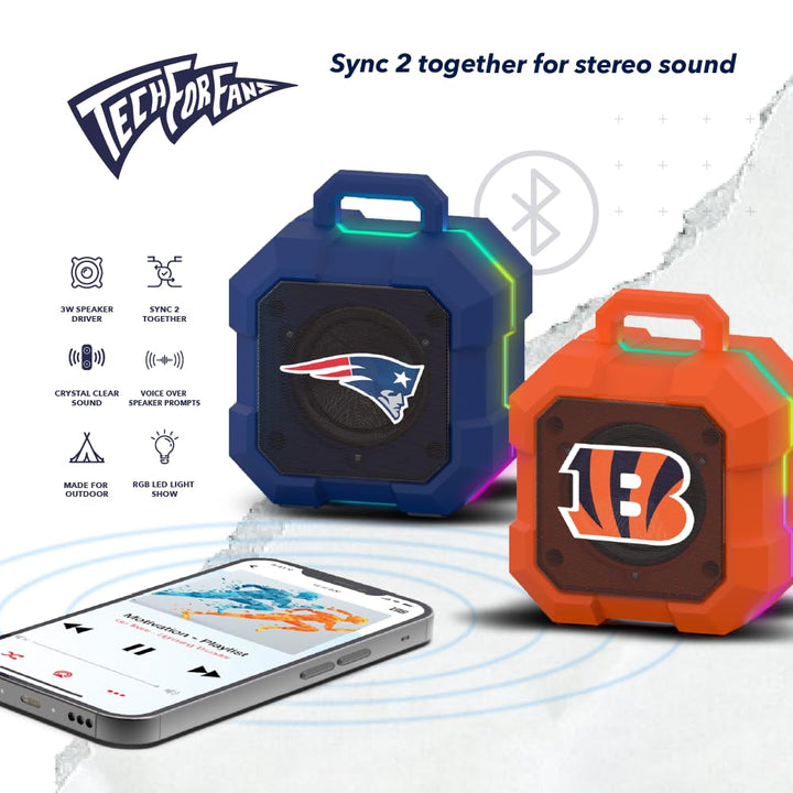 SOAR NCAA Shockbox LED Wireless Bluetooth Speaker, Texas Tech Red Raiders