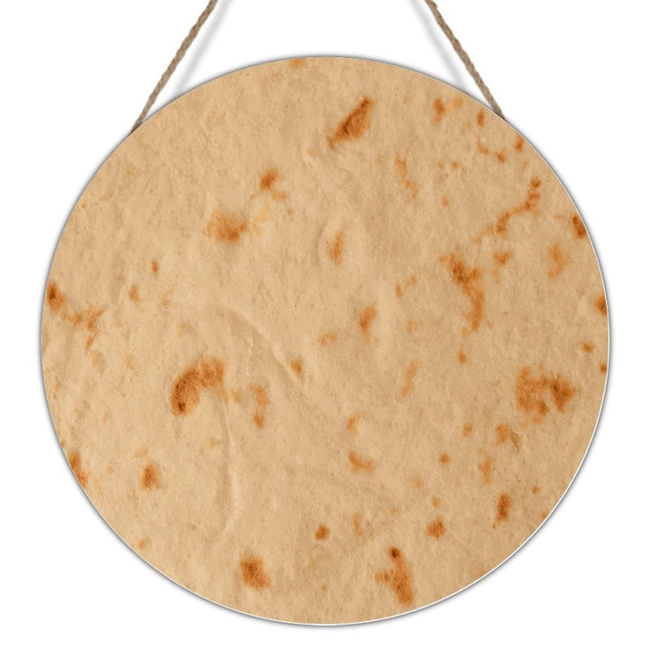 Tortilla Sign Wall Decor Kitchen Decor Food Tortillas Wood Sign Wall Hanging Plaque Round Christmas Welcome Sign New Year Gift Sign for Living Room Front Porch 10x10in