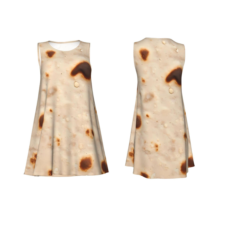 Tortilla Pattern Dresses for Women Casual Summer Sundresses Sleeveless Tank Dress