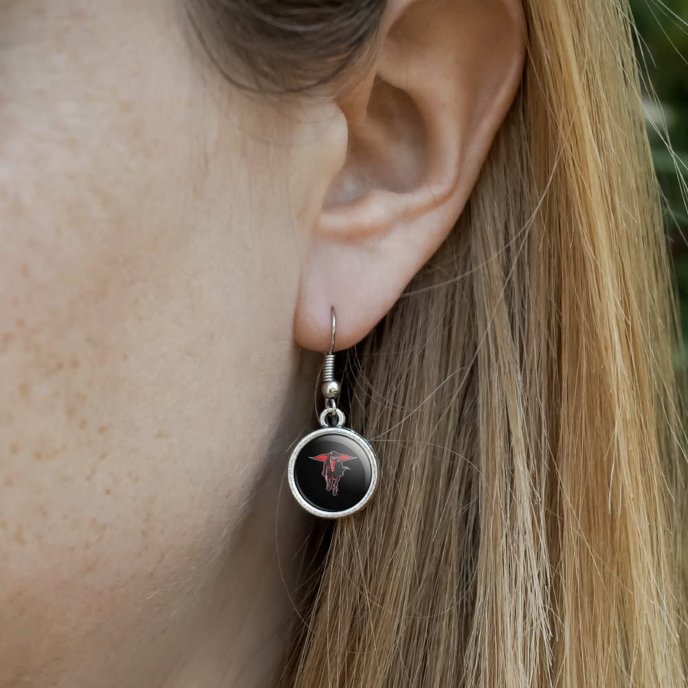 Texas Tech University Secondary Novelty Dangling Drop Charm Earrings