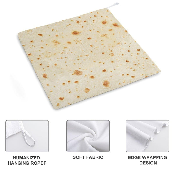 Tortilla Pattern Bathroom Microfiber Hand Towel Quick Dry Small Towel Set Bathroom and Kitchen