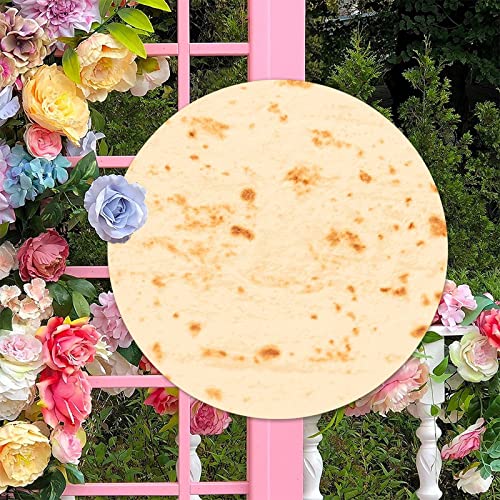 WengBeauty Tortilla Round Wood Sign Kitchen Food Hanging Sign Rustic Hanging Slate Sign Kitchen Wall Art for Bedroom Kitchen Farmhouse Office Wall Decor 12x12in