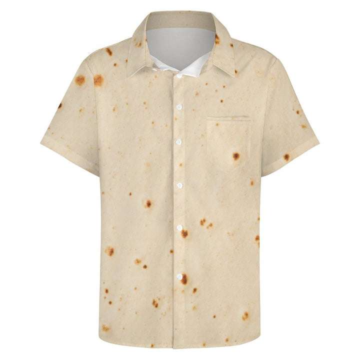 Tortilla Shirts for Men Button Down Casual Shirts with Pockets Mens Short Sleeve
