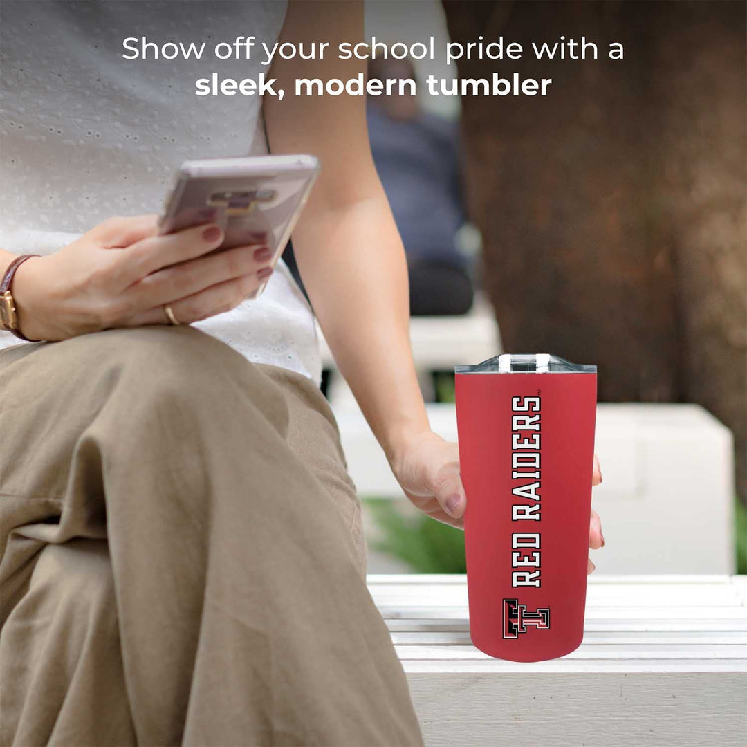 Campus Colors Texas Tech Red Raiders NCAA Tumbler - 18 oz Stainless Steel Double-Walled Insulated - Officially Licensed