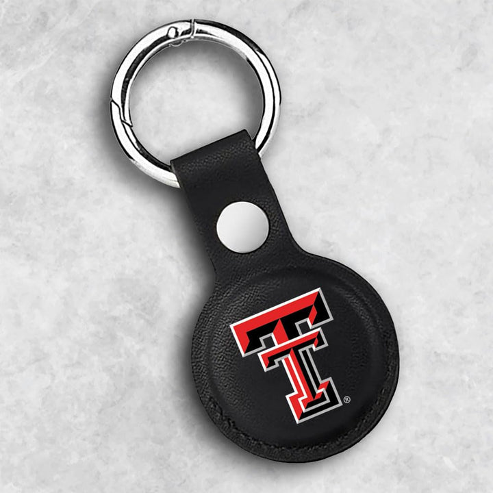 Guard Dog Collegiate Tag Holder with Key Chain Compatible with Apple AirTag - Texas Tech Red Raiders