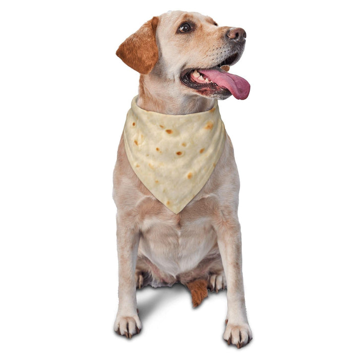 Tortilla Bandana for Dogs, Adjustable Decorative Triangular Pet Scarf for Holidays, Photos &amp; Birthday Parties