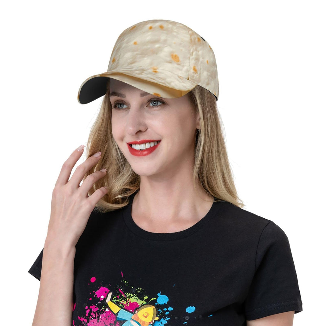 Tortillas Adjustable Dad Hat Curved Brim Casual Cap for Outdoor Activities and Casual Wear