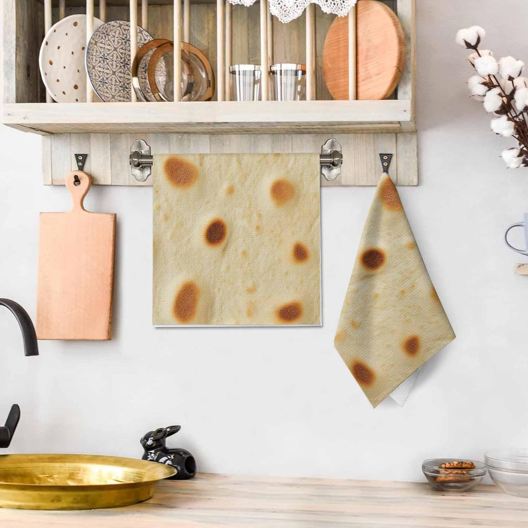 Tech Tortilla Kitchen Towels Fried Pancake Pita Soft and Super Absorbent Dish Towels 2 Pack 16 X 24 Inches